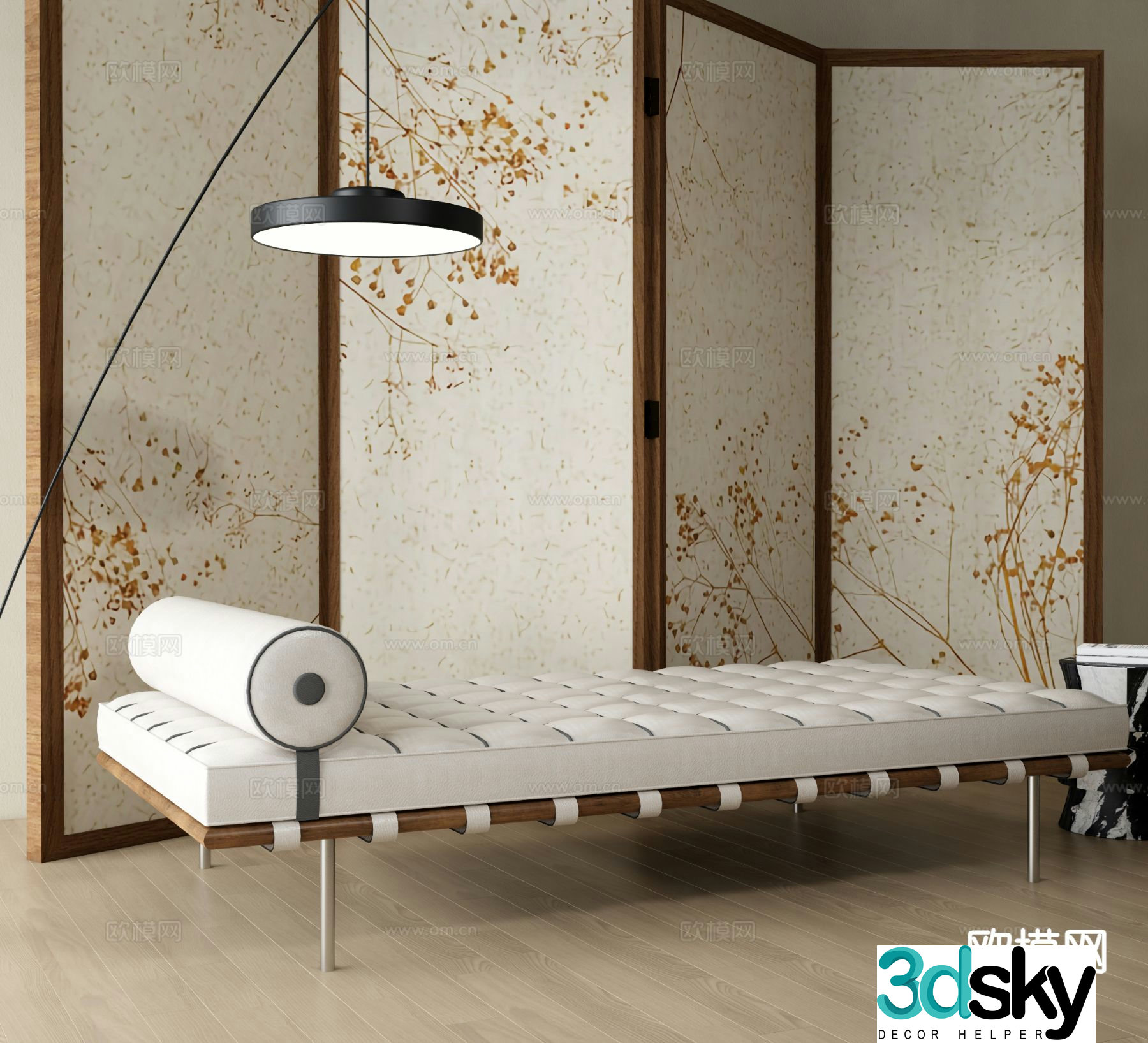 Medieval style stool bedside stool bar stool 3D model