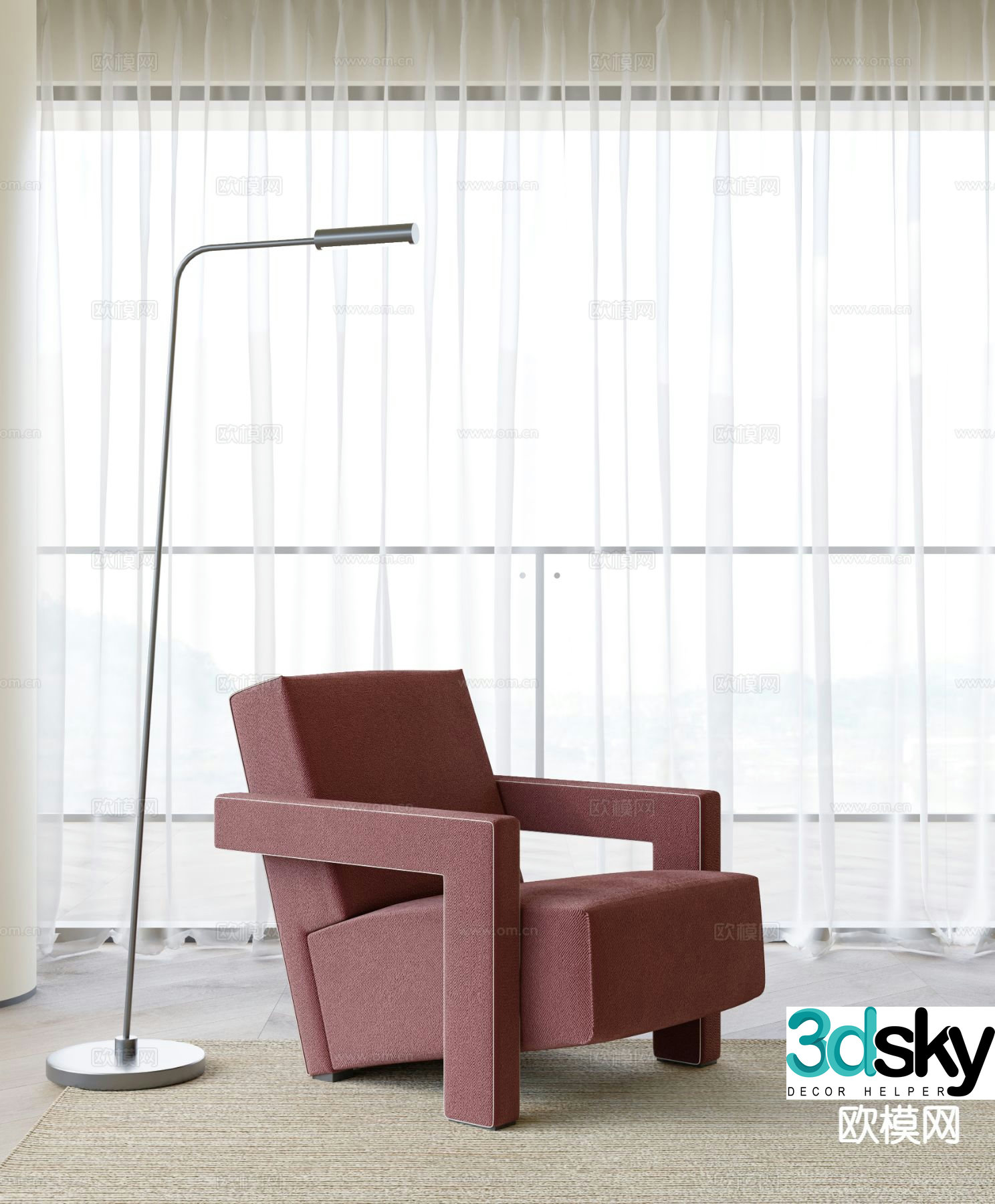 Modern chair sofa chair leisure chair 3d model