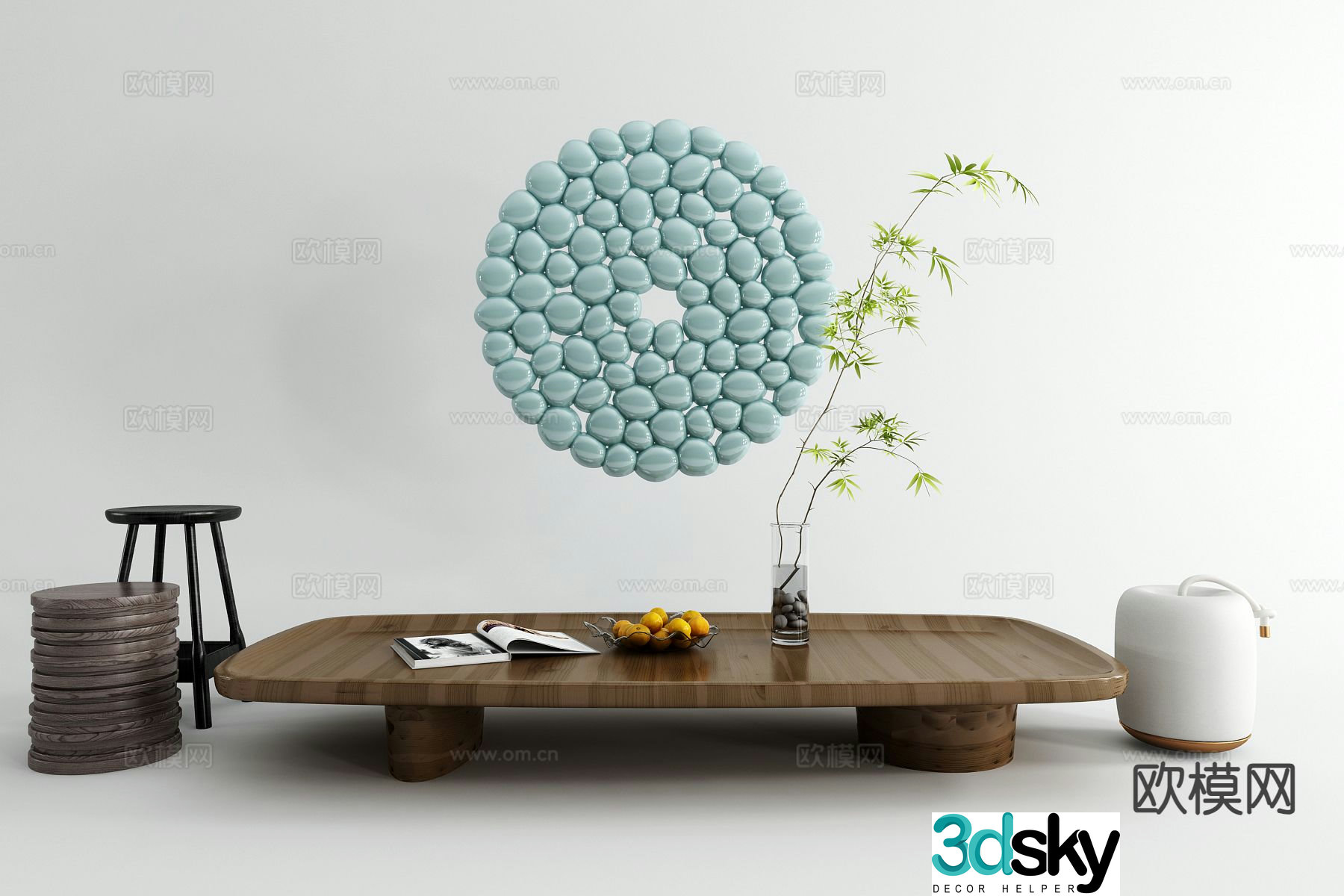 Modern coffee table 3d model