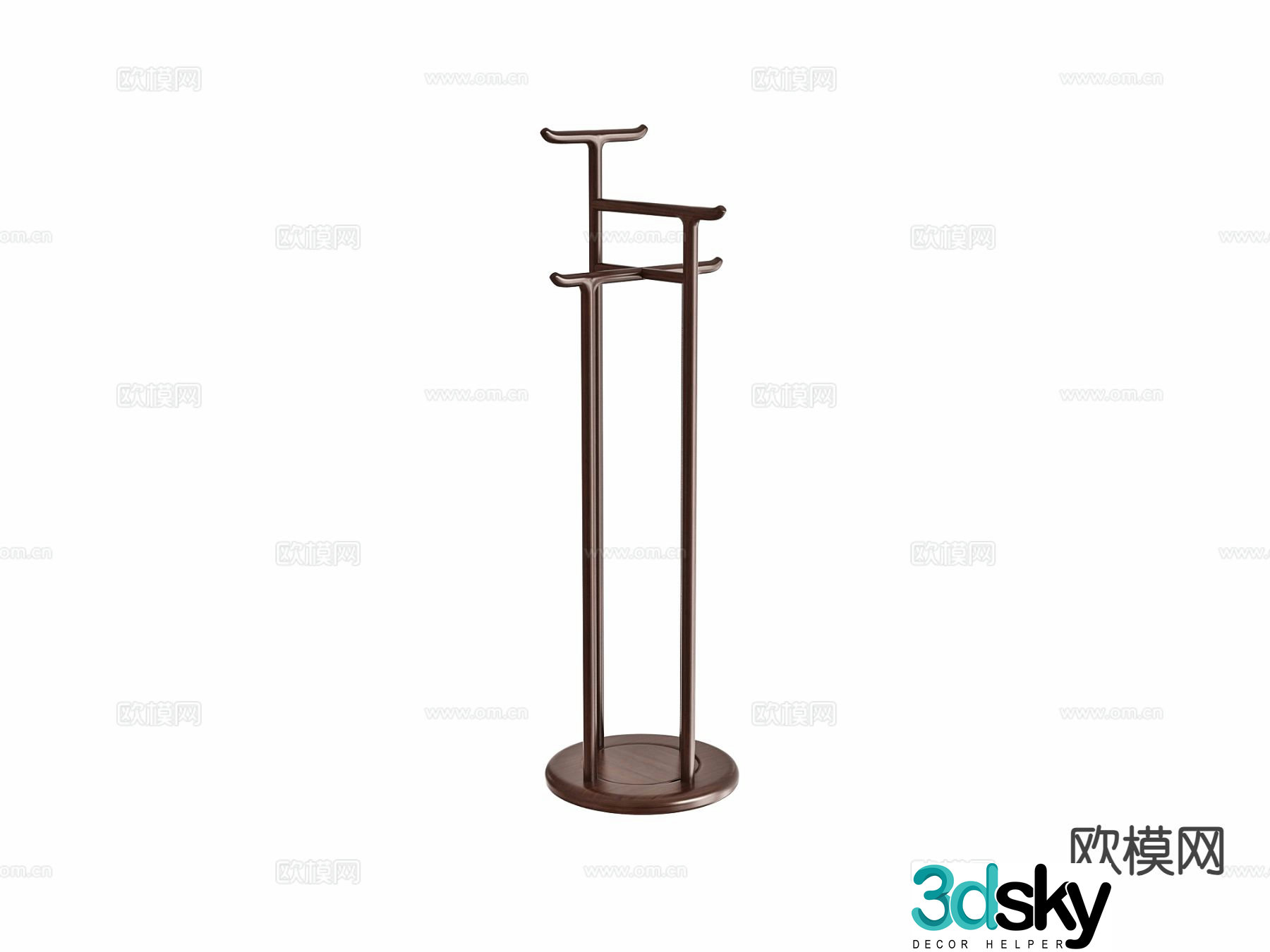 New Chinese style clothes hanger 3d model