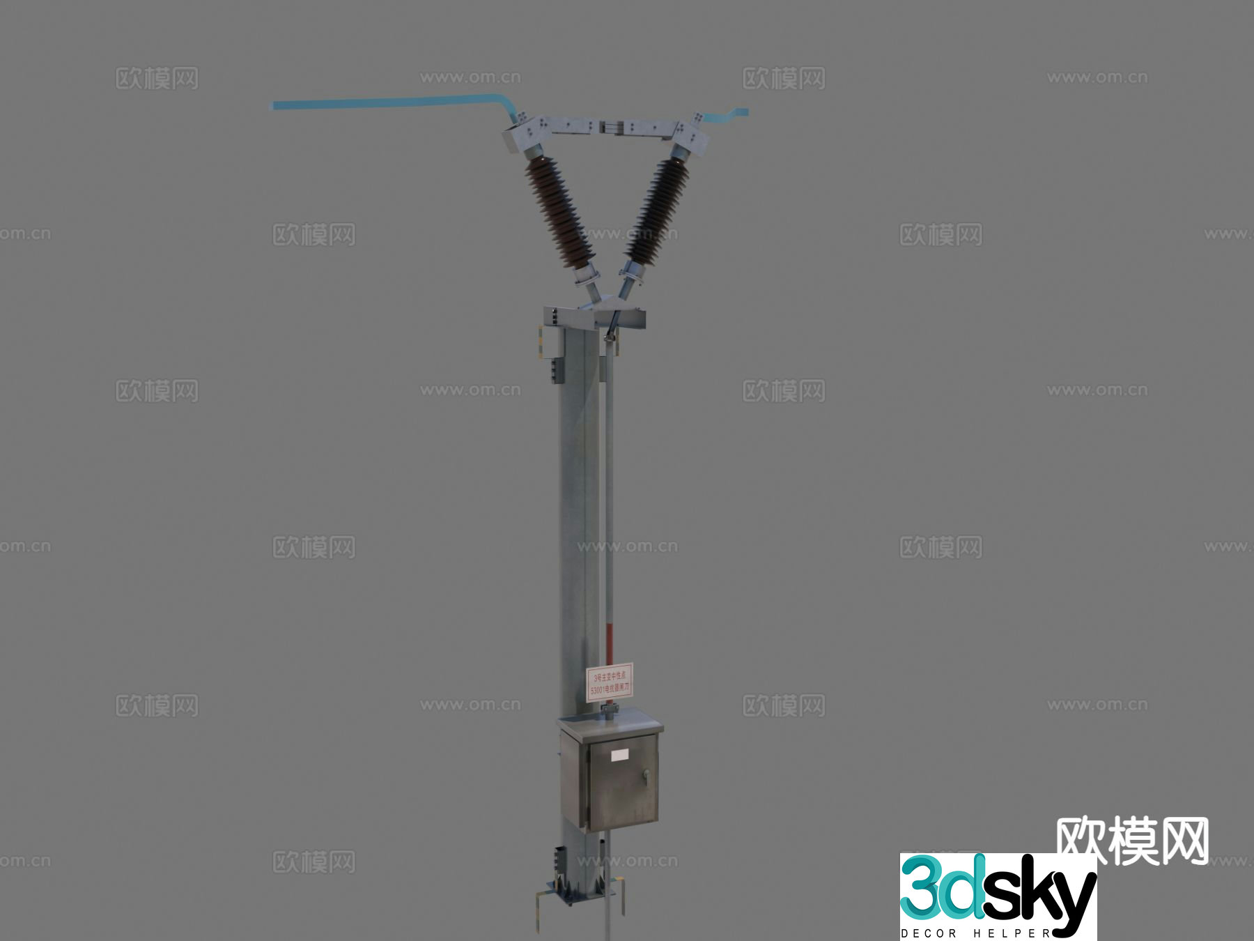 High voltage isolation switch isolation switch 3d model