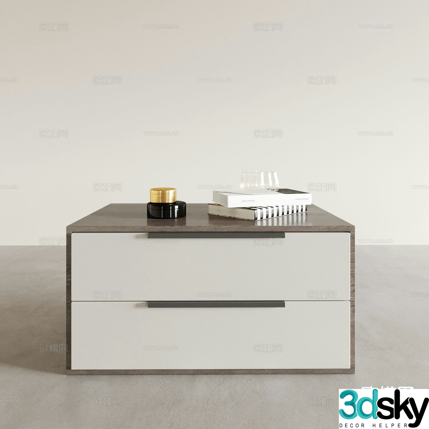 Modern bedside table 3d model