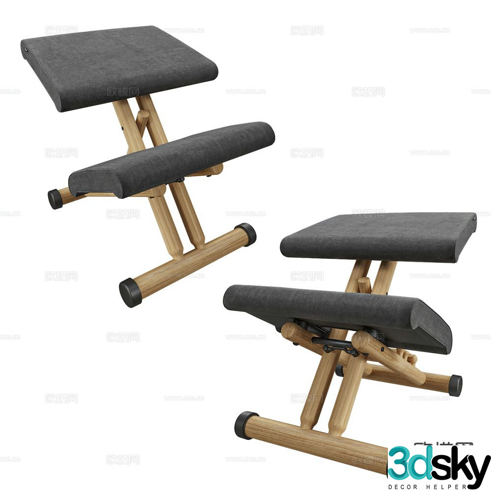 Varier office chair posture correction chair spine protection chair 3d model