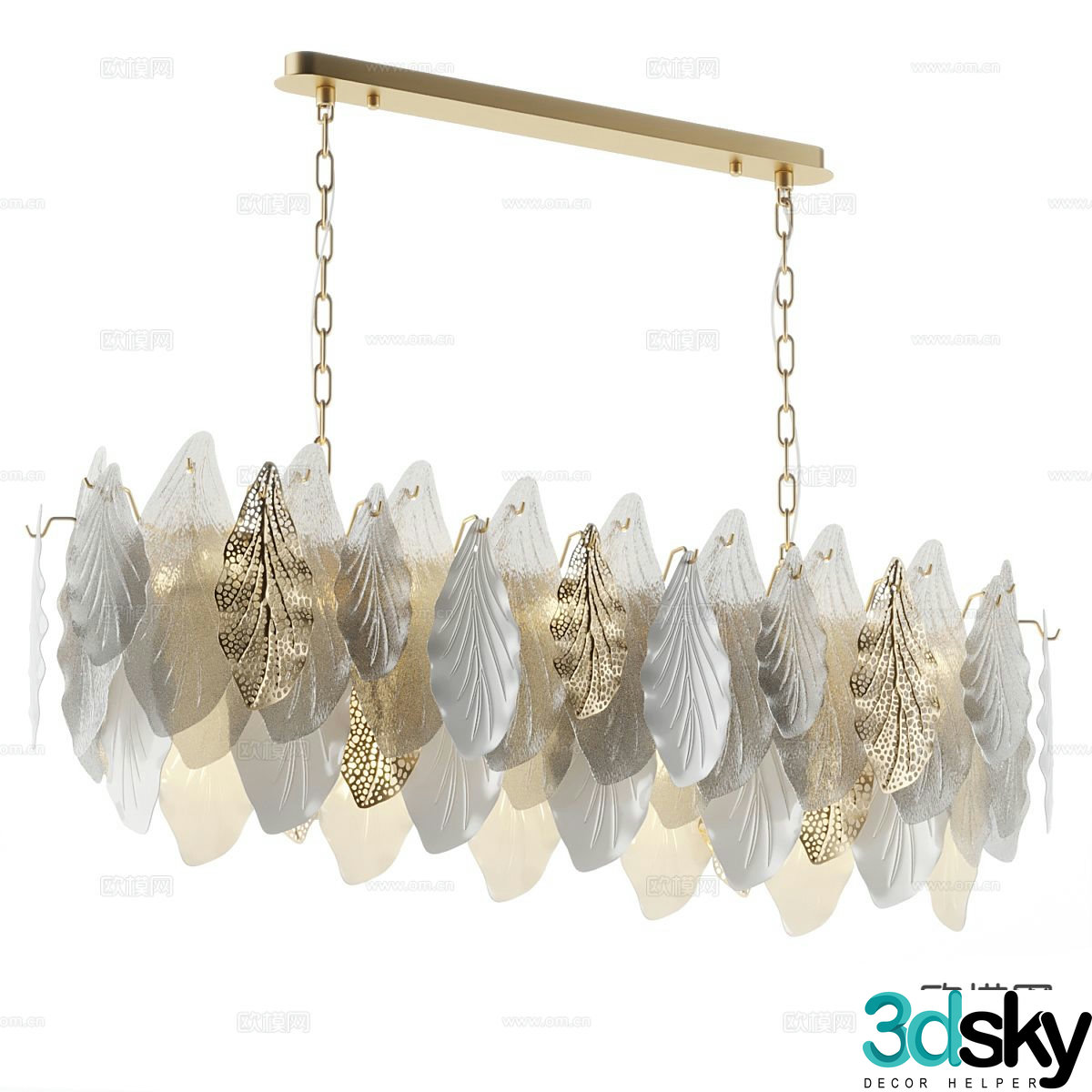 Modern crystal chandelier 3d model