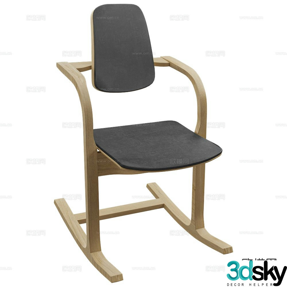 Varier lounge chair rocking chair 3d model