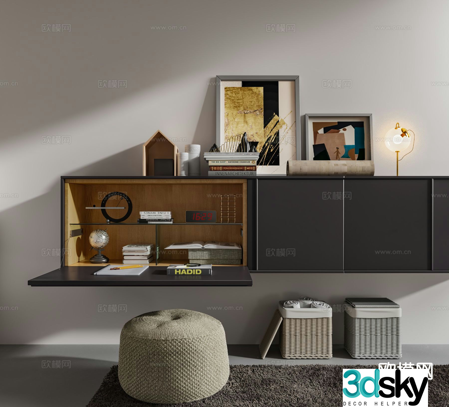 Modern wall cabinet wall cabinet 3d model