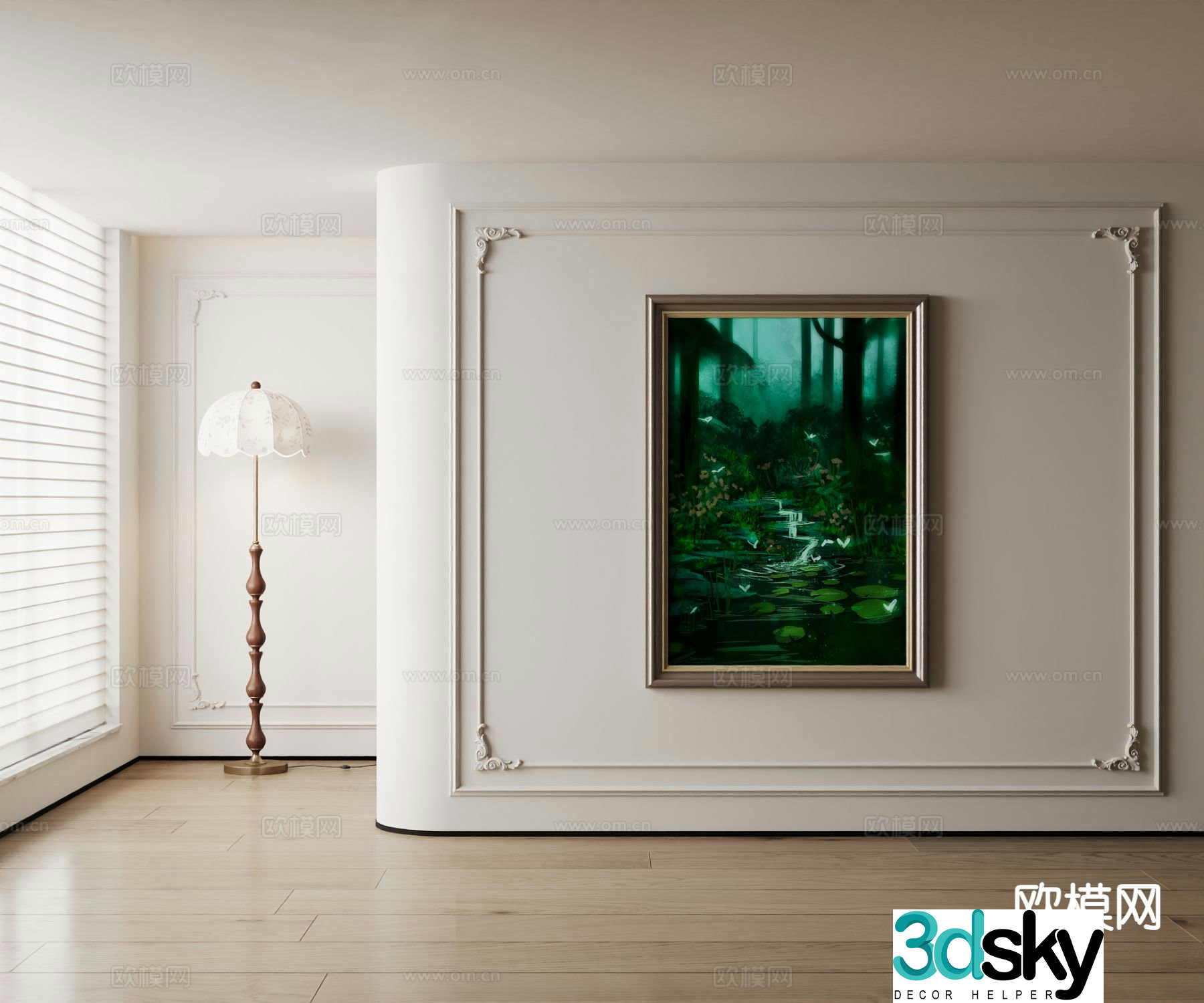 American oil painting art painting decorative painting 3d model