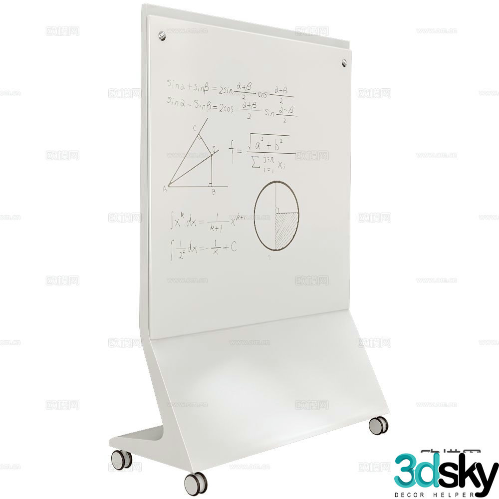 CHAT drawing board exhibition board blackboard 3d model