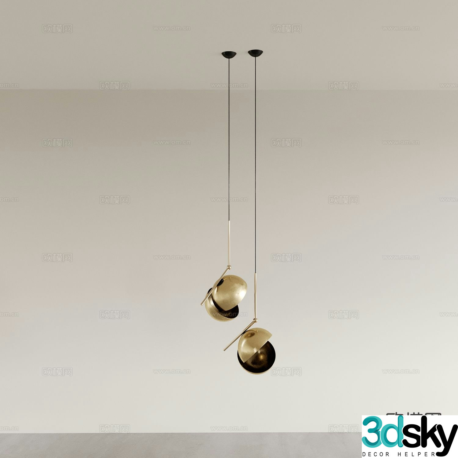 Light luxury chandelier restaurant chandelier bar chandelier 3D model