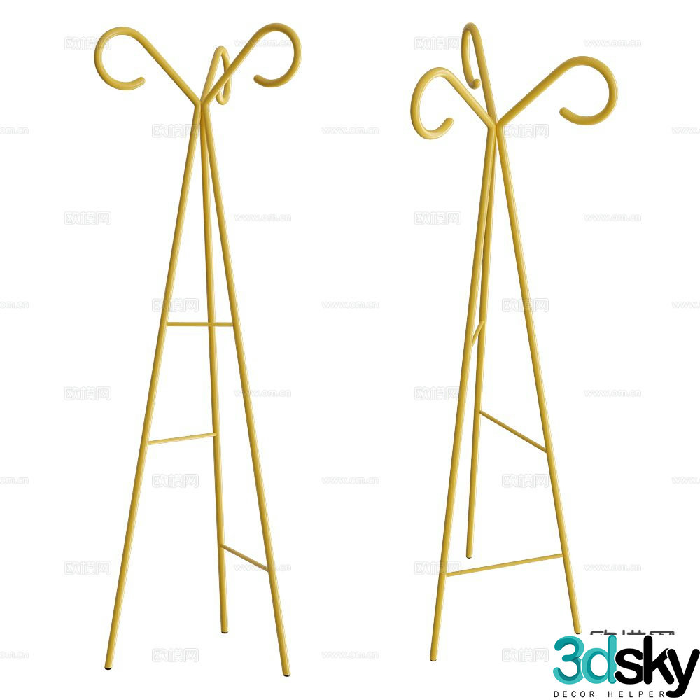 Castil triangular clothes hanger 3d model