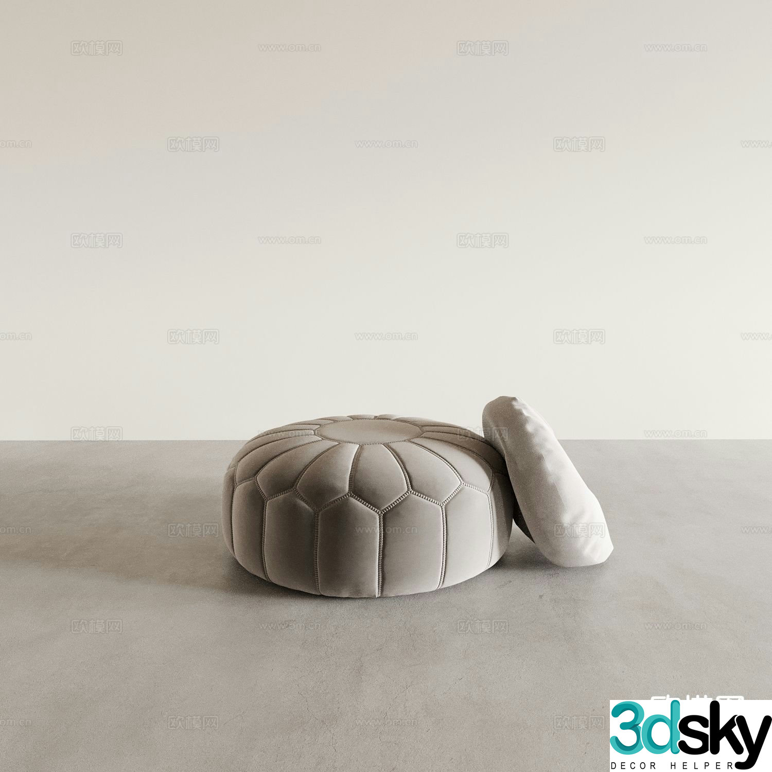 Modern stool dressing stool shoe changing stool sofa stool 3D model