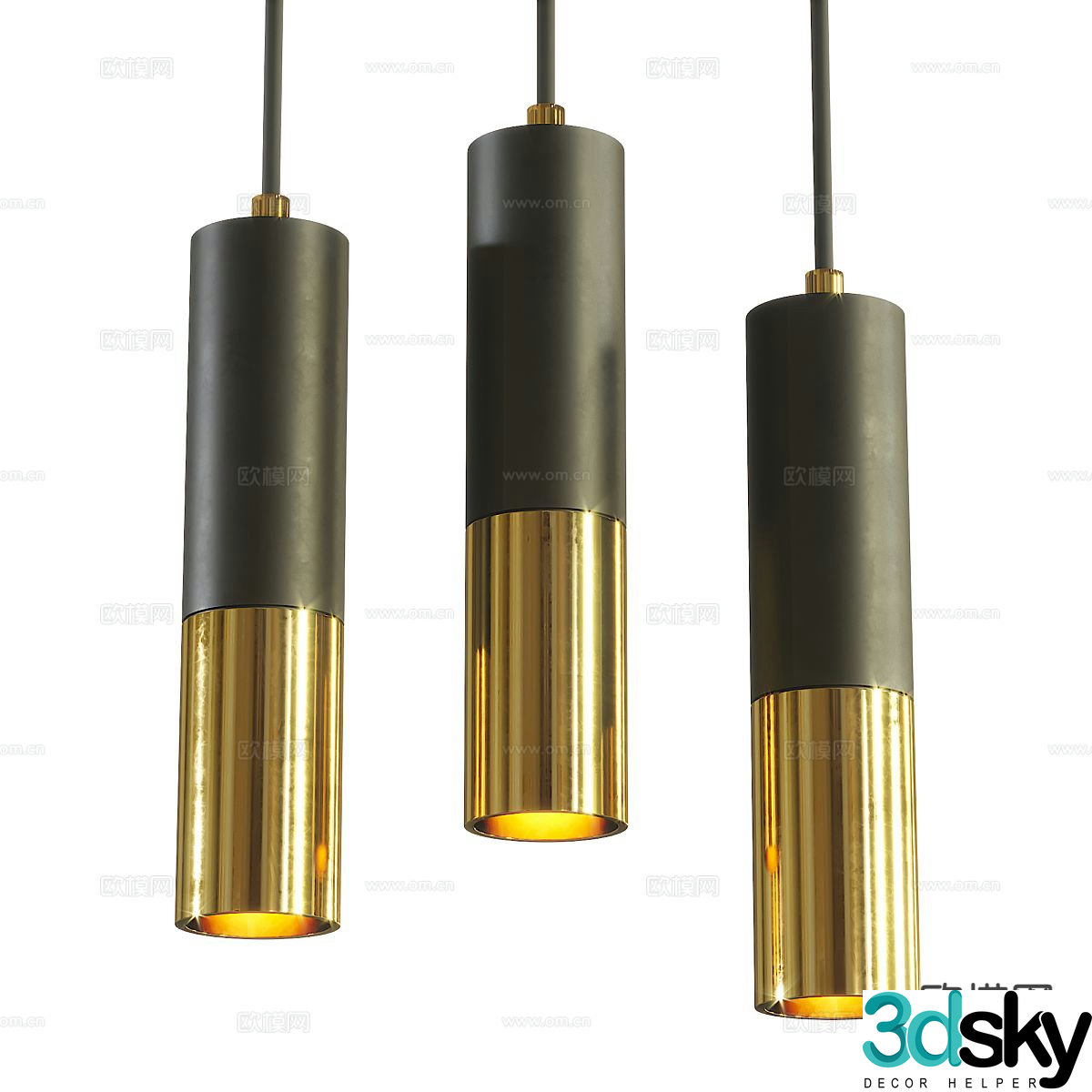 Light luxury small chandelier 3D model