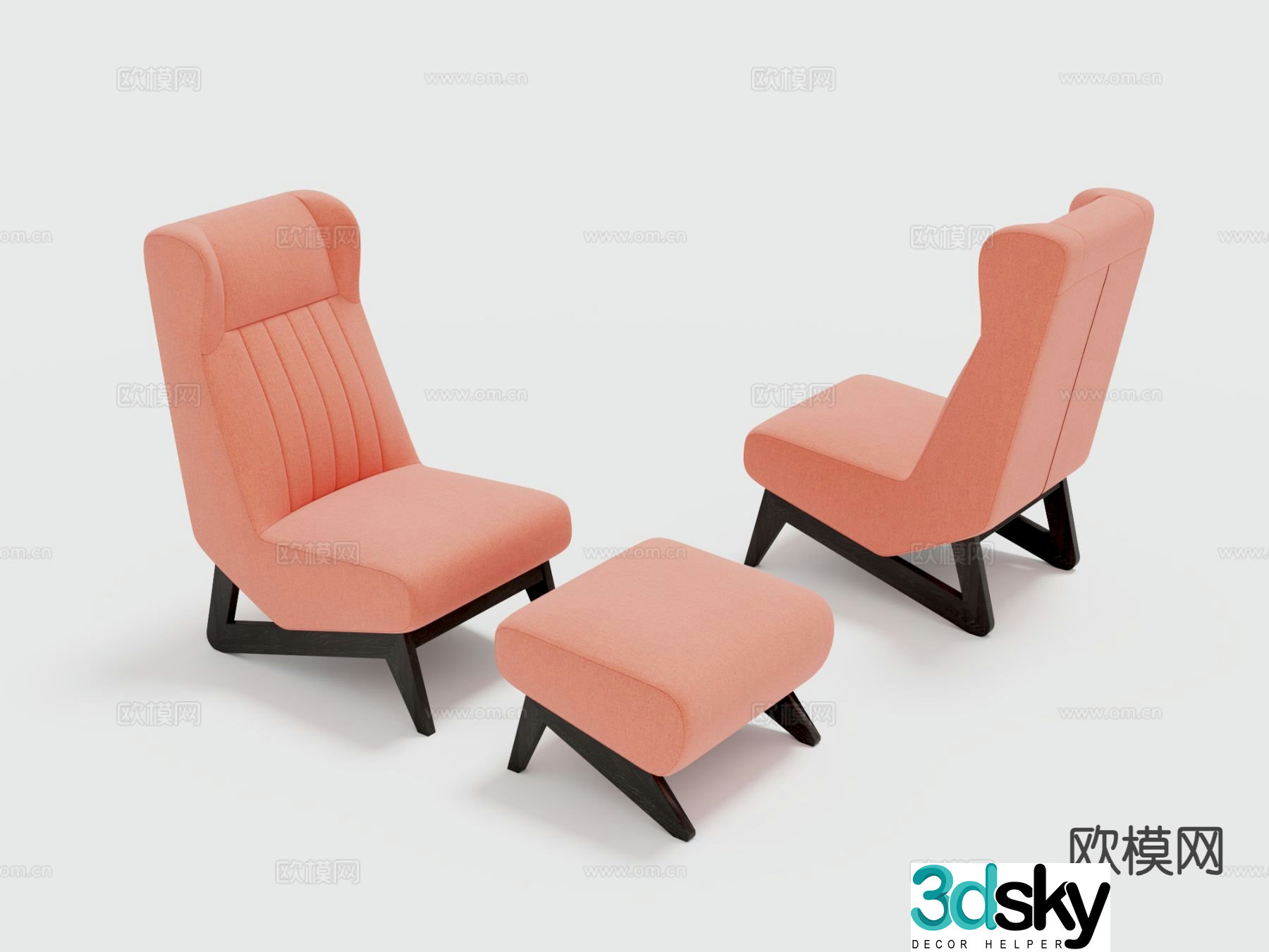 Modern leisure sofa 3d model