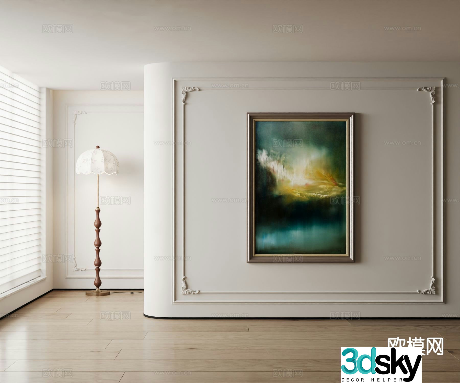 American oil painting art painting decorative painting 3d model