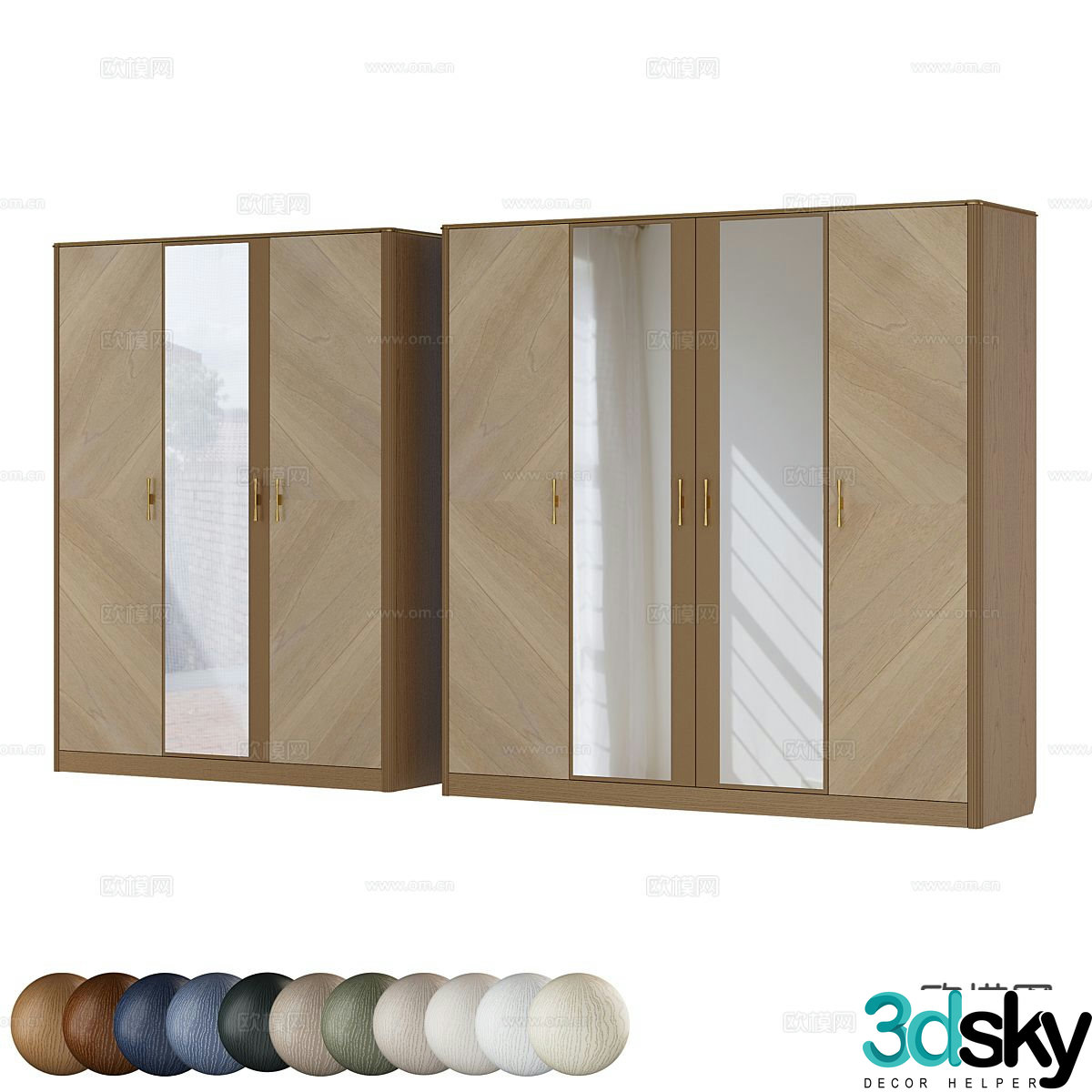modern wardrobe wardrobe 3d model