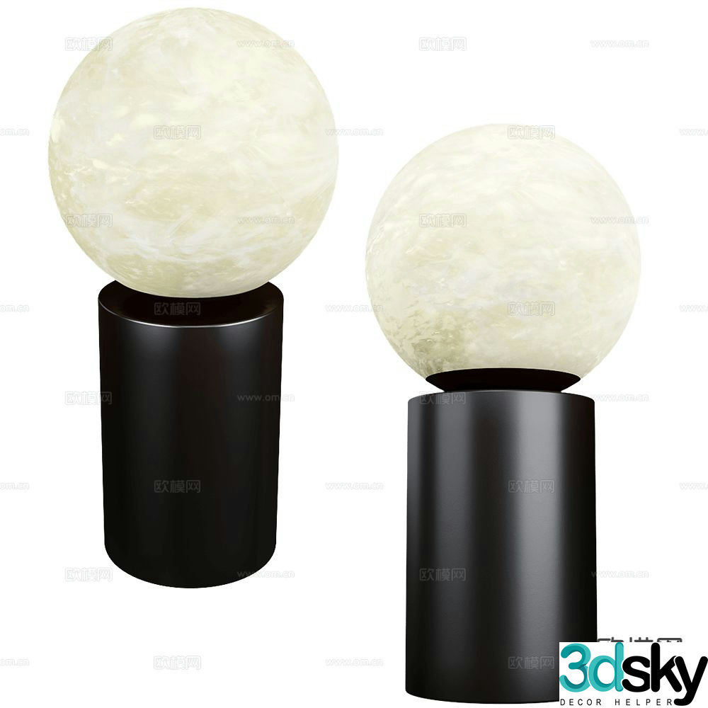 Alma moon lamp desk lamp 3d model