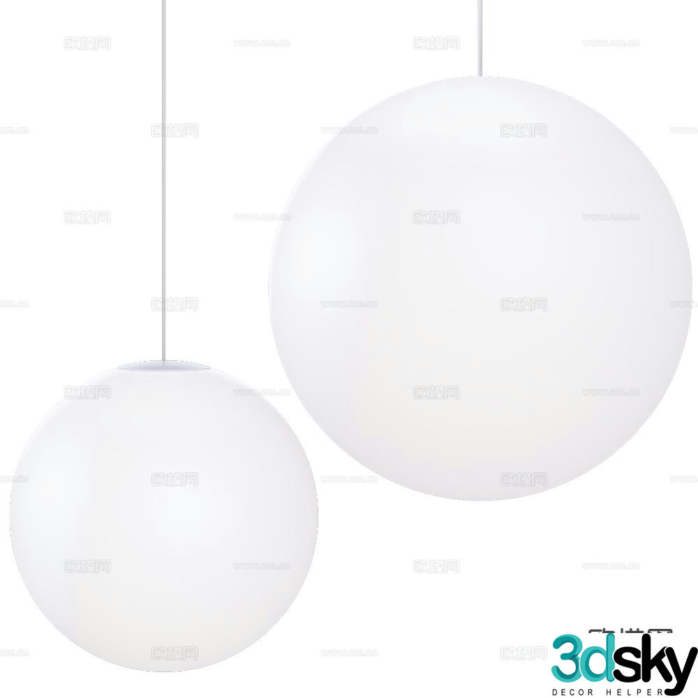 Stockholm ball chandelier 3d model