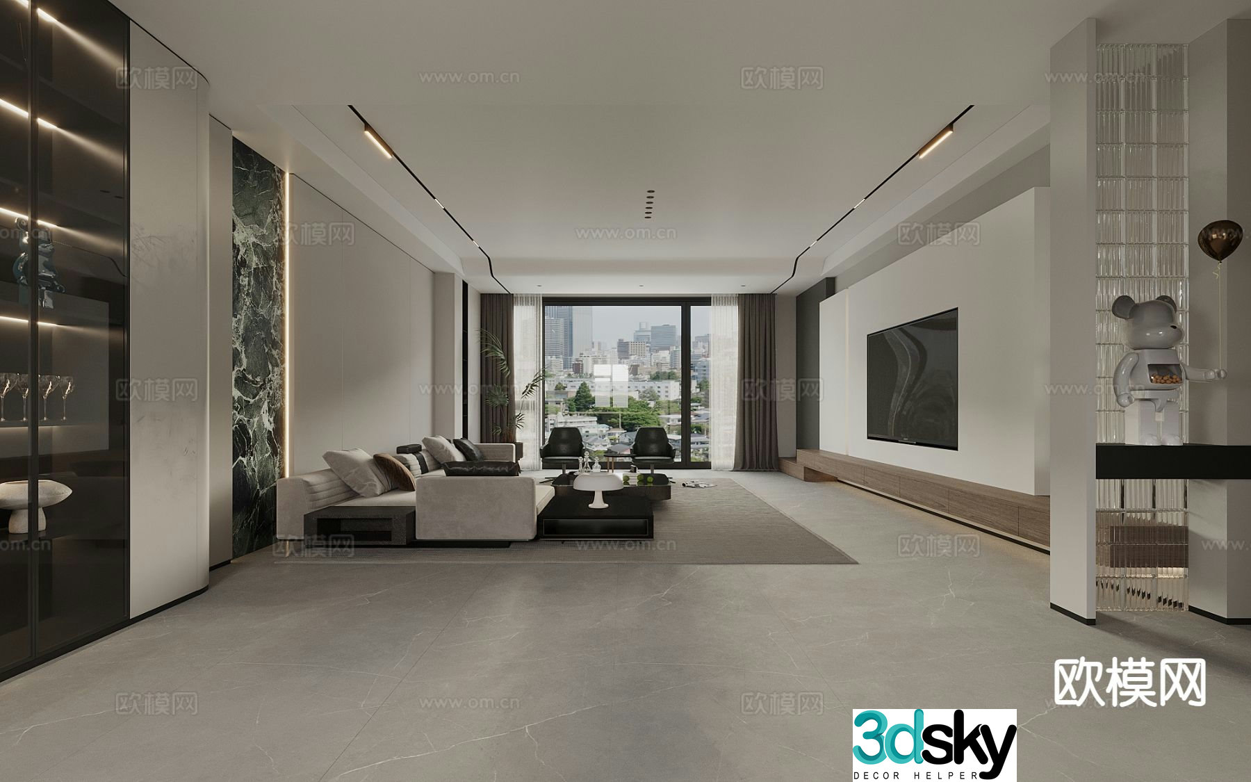 Modern living room 3d model