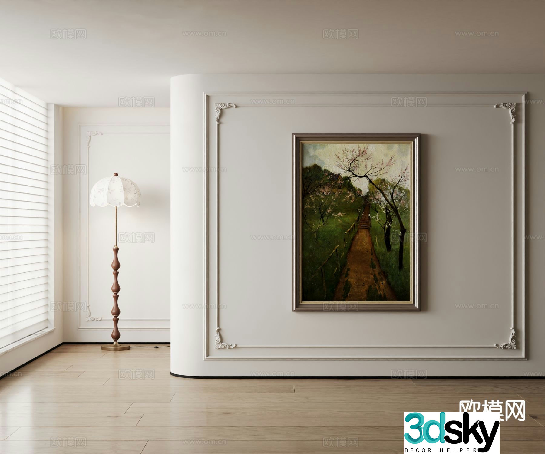 American oil painting art painting decorative painting 3d model