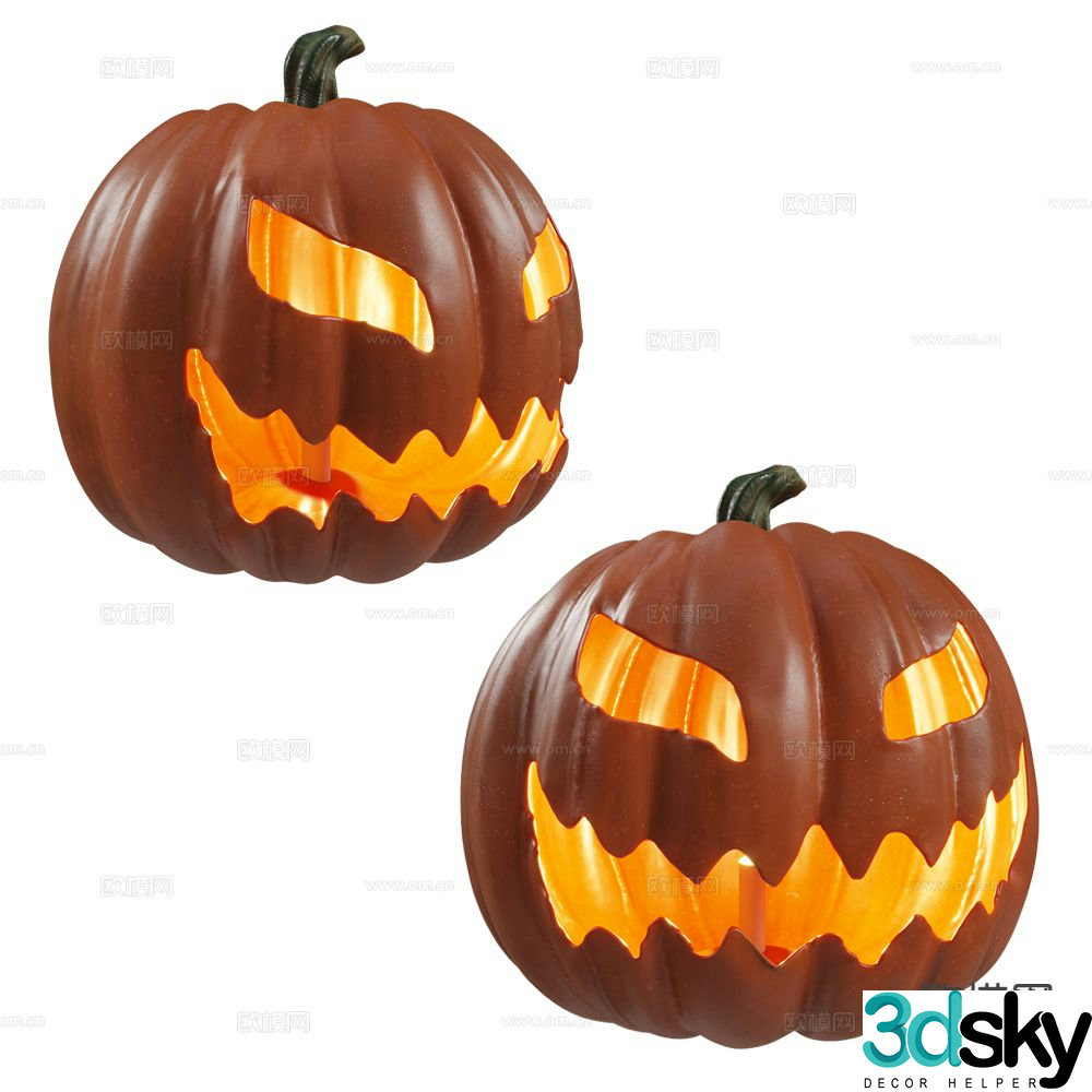 Halloween pumpkin lantern 3d model