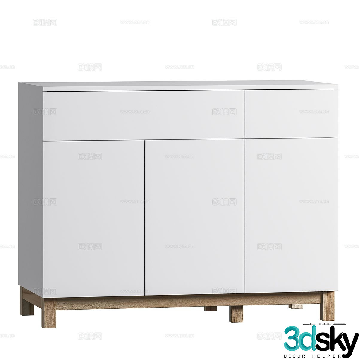 Modern minimalist entrance cabinet shoe cabinet 3d model