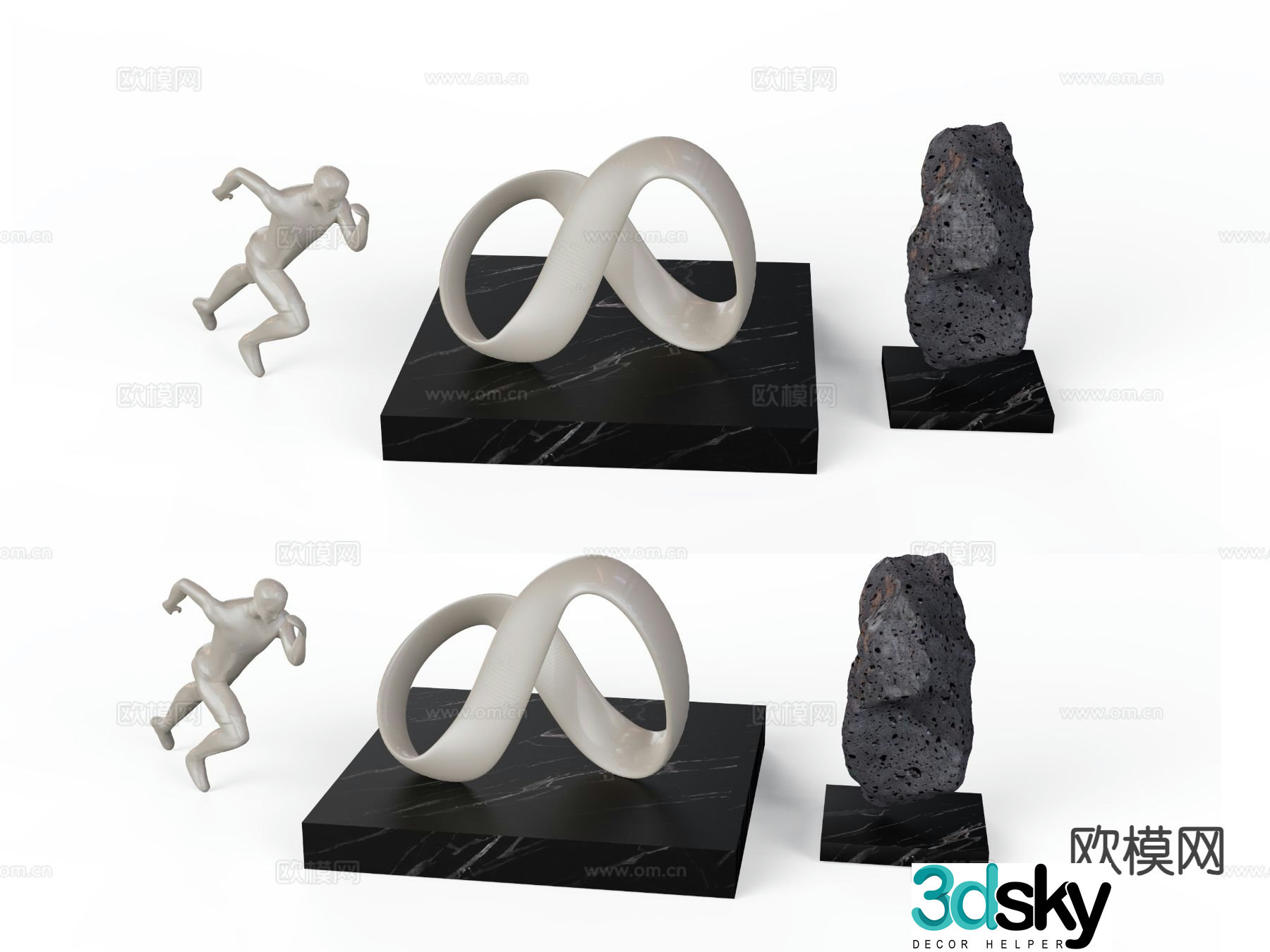 Abstract sculpture art ornament 3d model