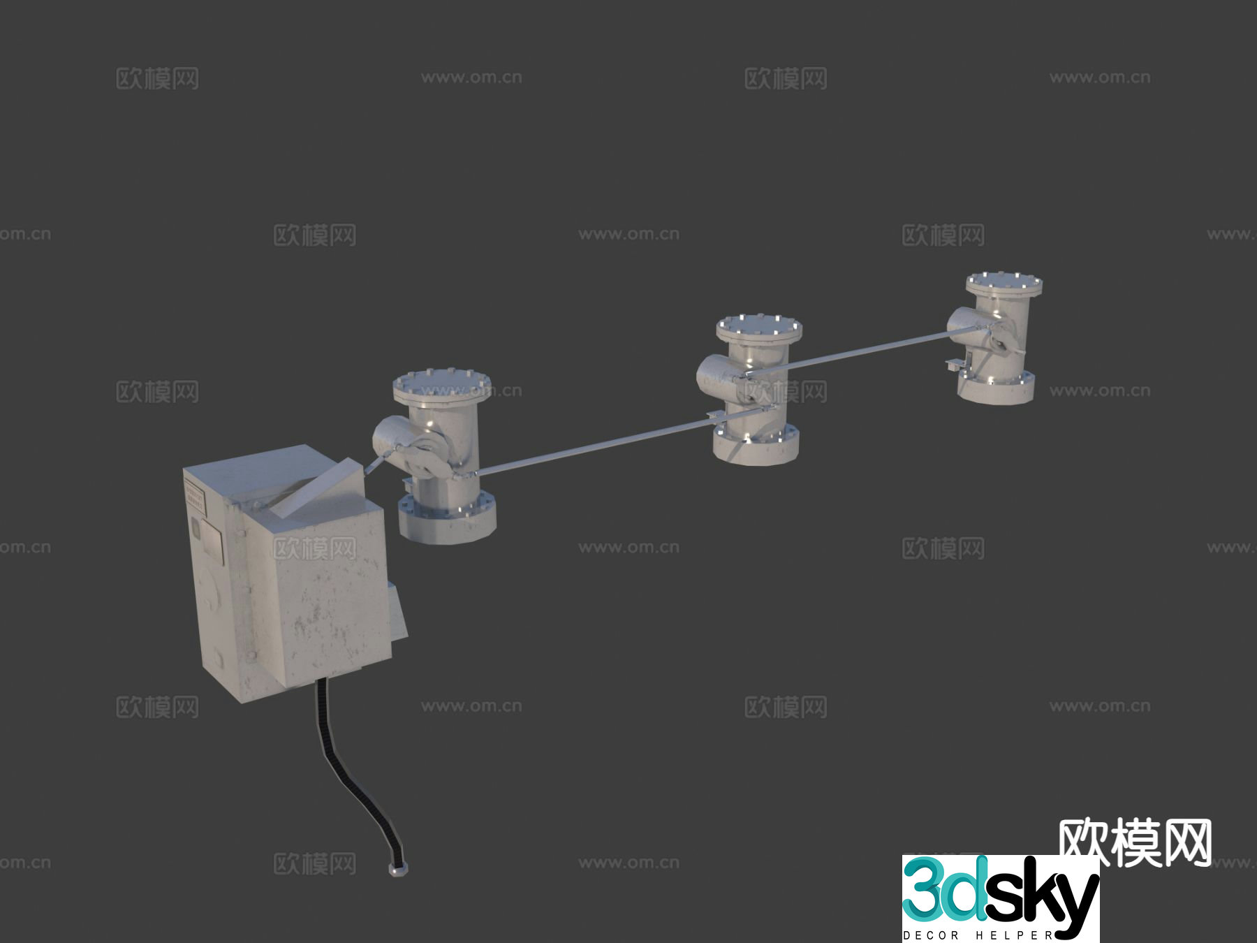 High voltage isolation switch isolation switch 3d model