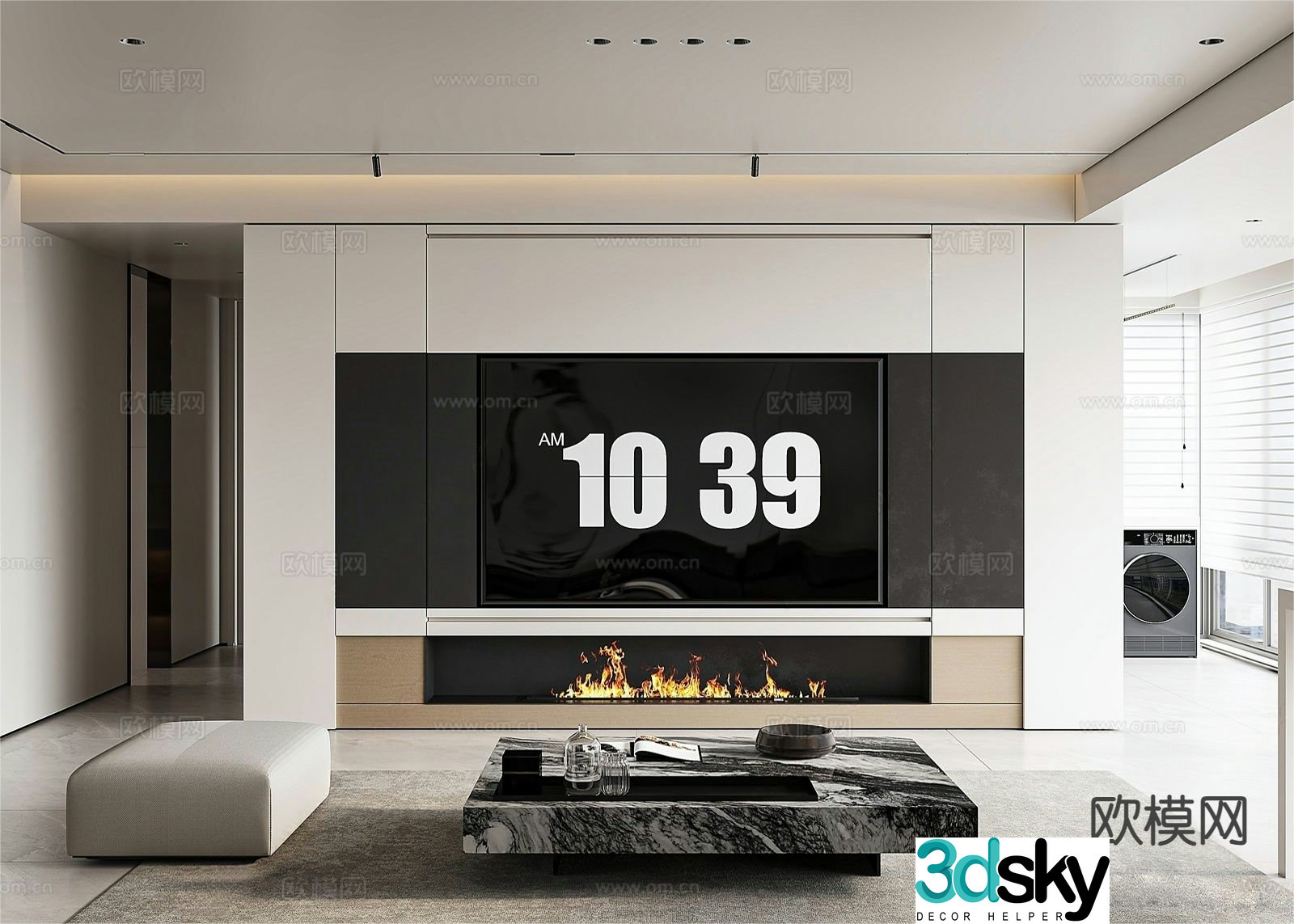 Modern living room 3d model