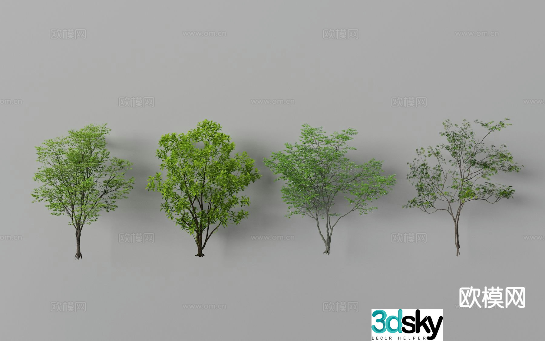 Landscape trees trees plant trees landscape trees 3d model