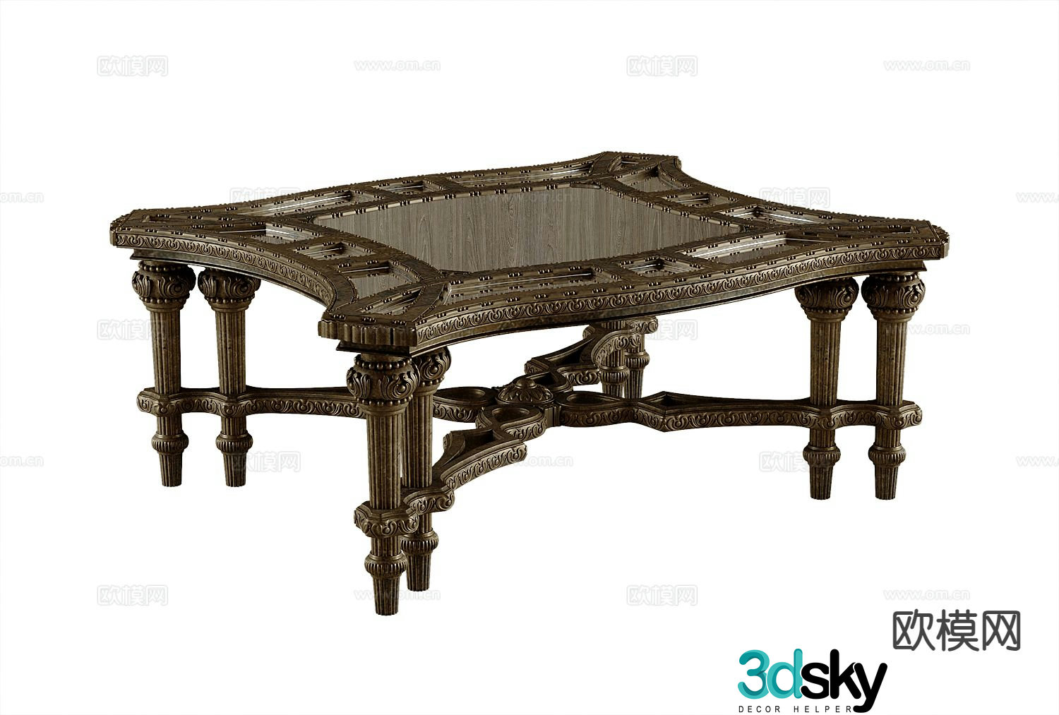 American coffee table 3d model
