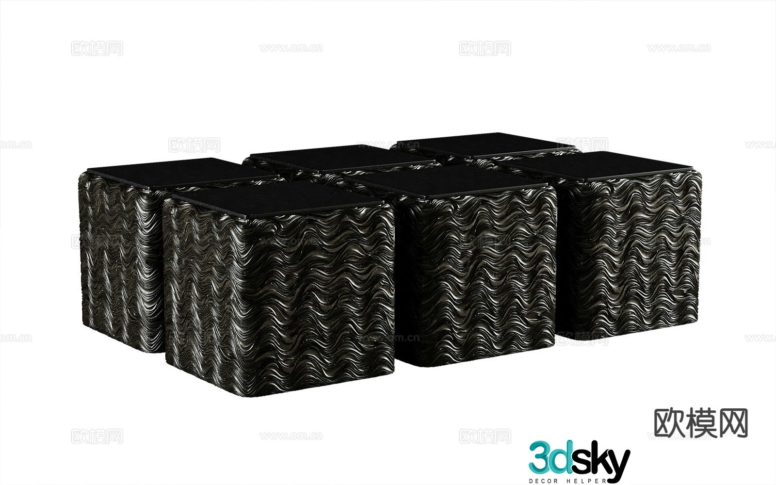 American style coffee table 3D model