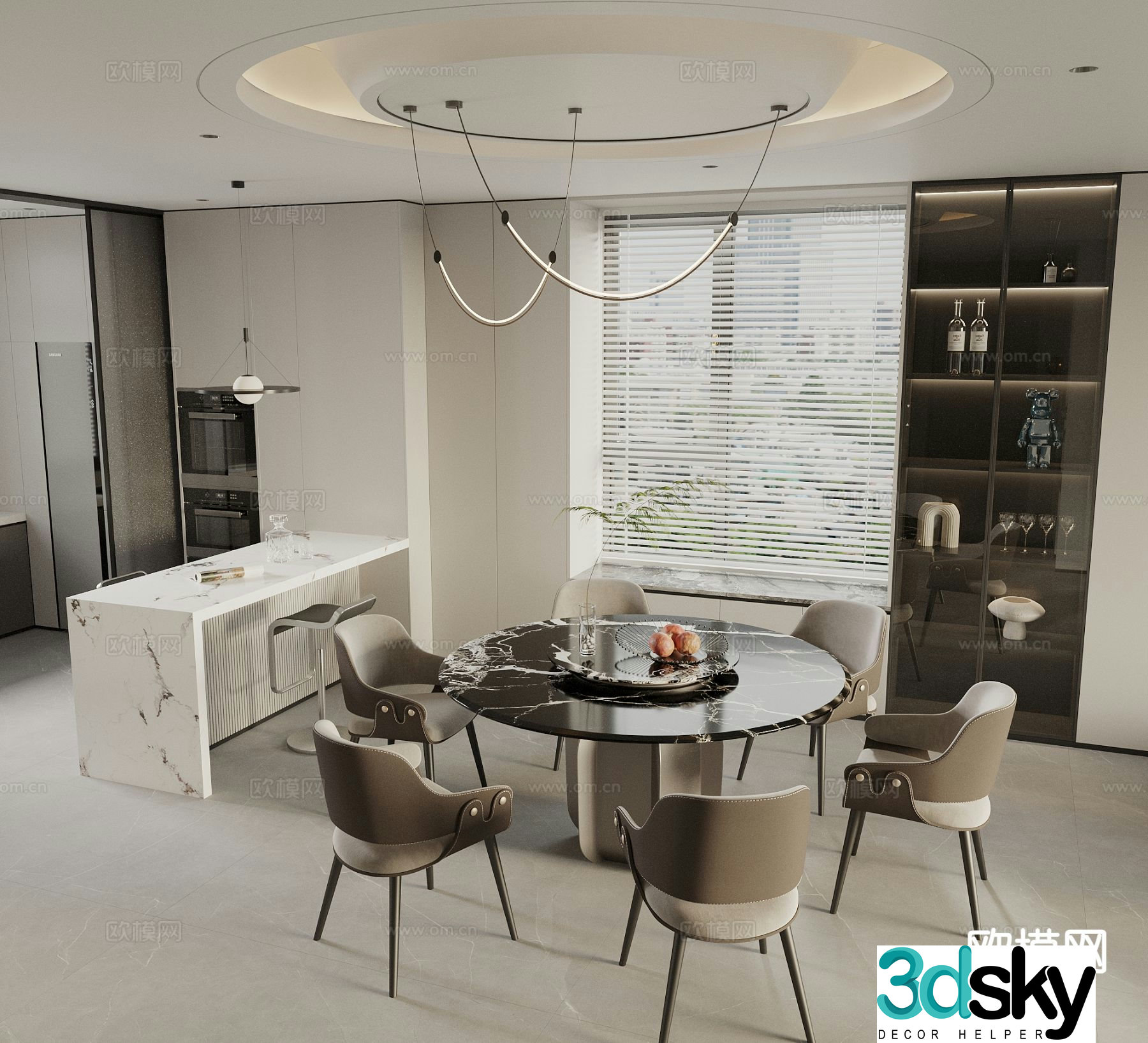Modern restaurant 3d model
