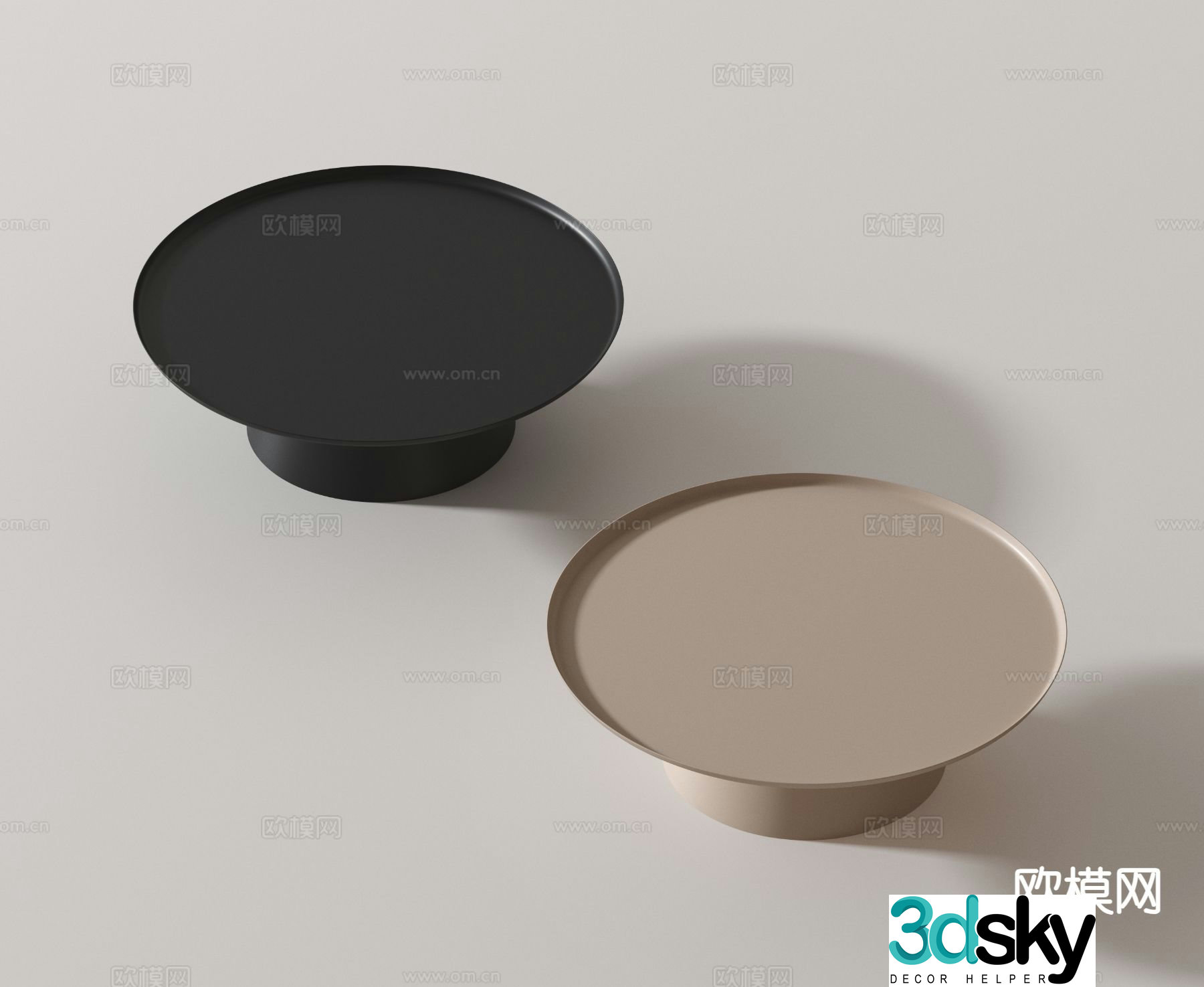 Modern round coffee table 3d model