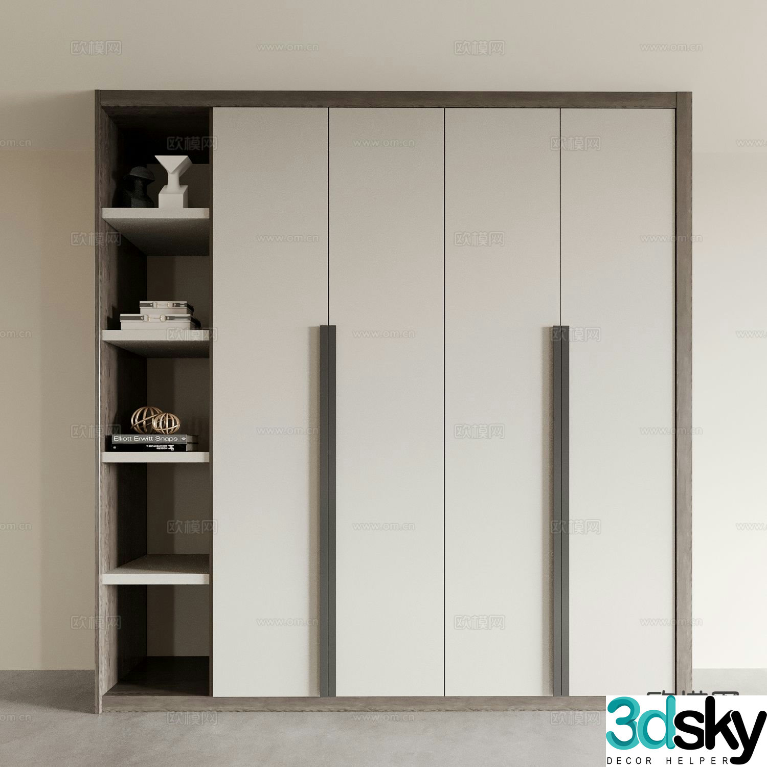 modern wardrobe wardrobe 3d model