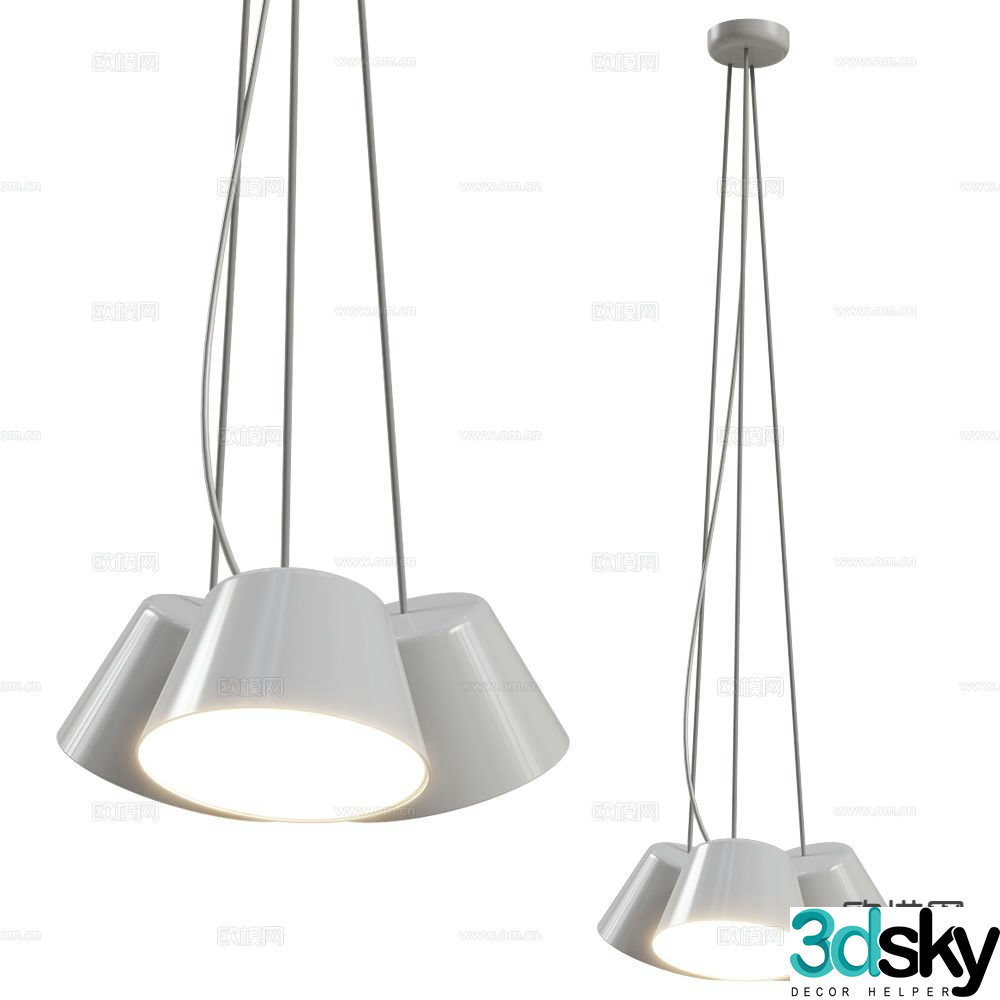 Ole modern small chandelier 3d model