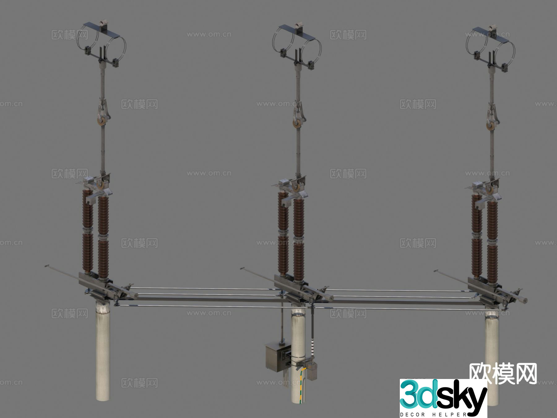 Power station isolation switch isolation switch 3d model