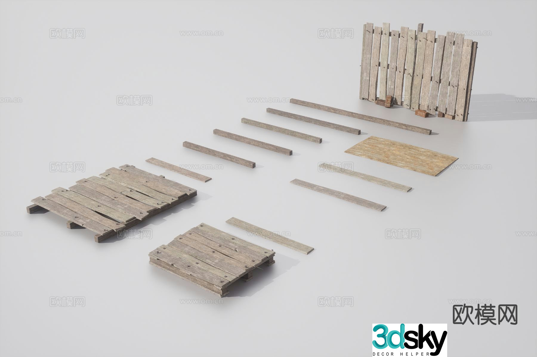 wood plank 3d model