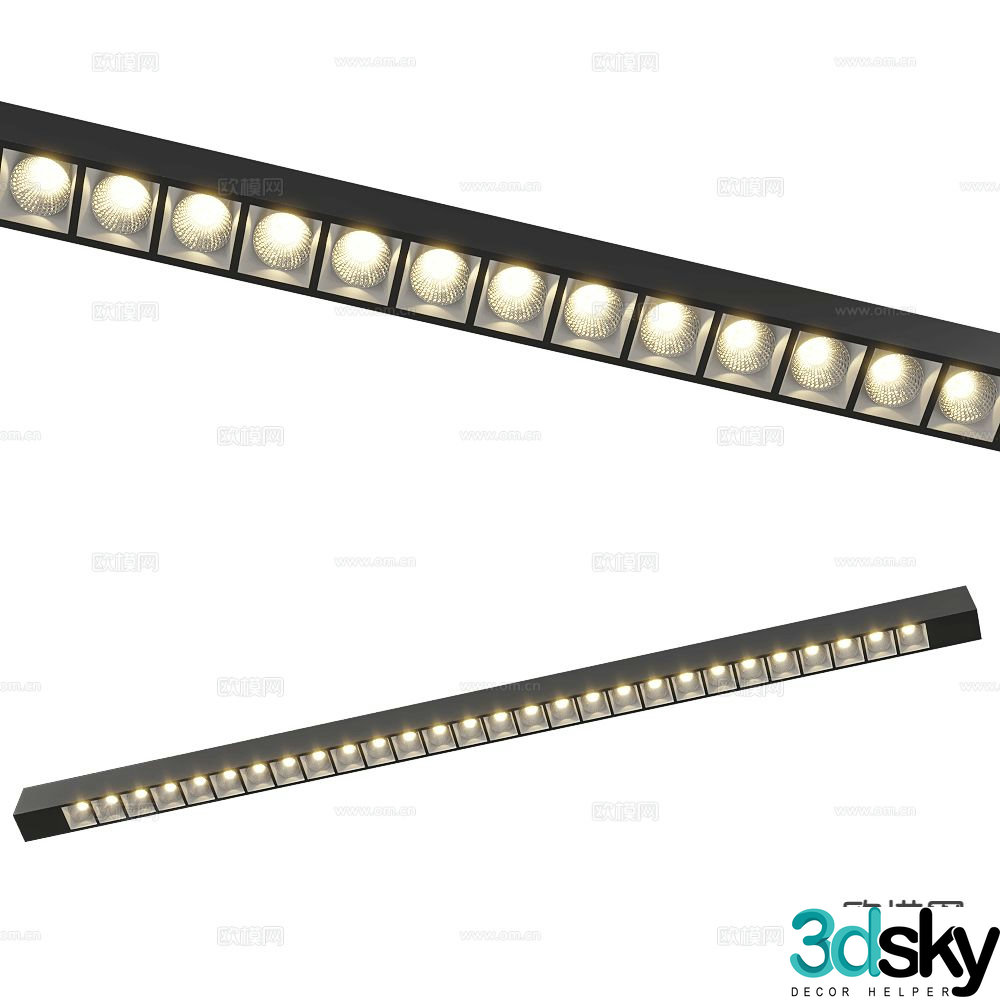 Liralighting track light grille light 3d model