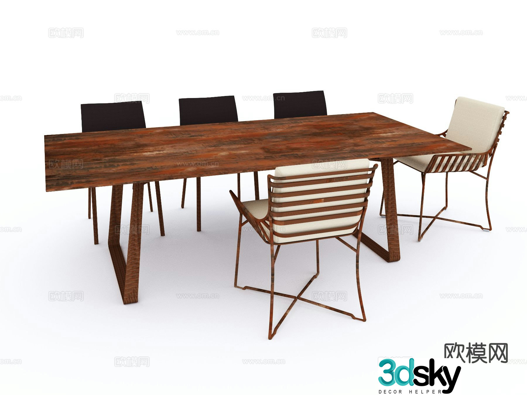 Modern outdoor tables and chairs garden tables and chairs 3d model