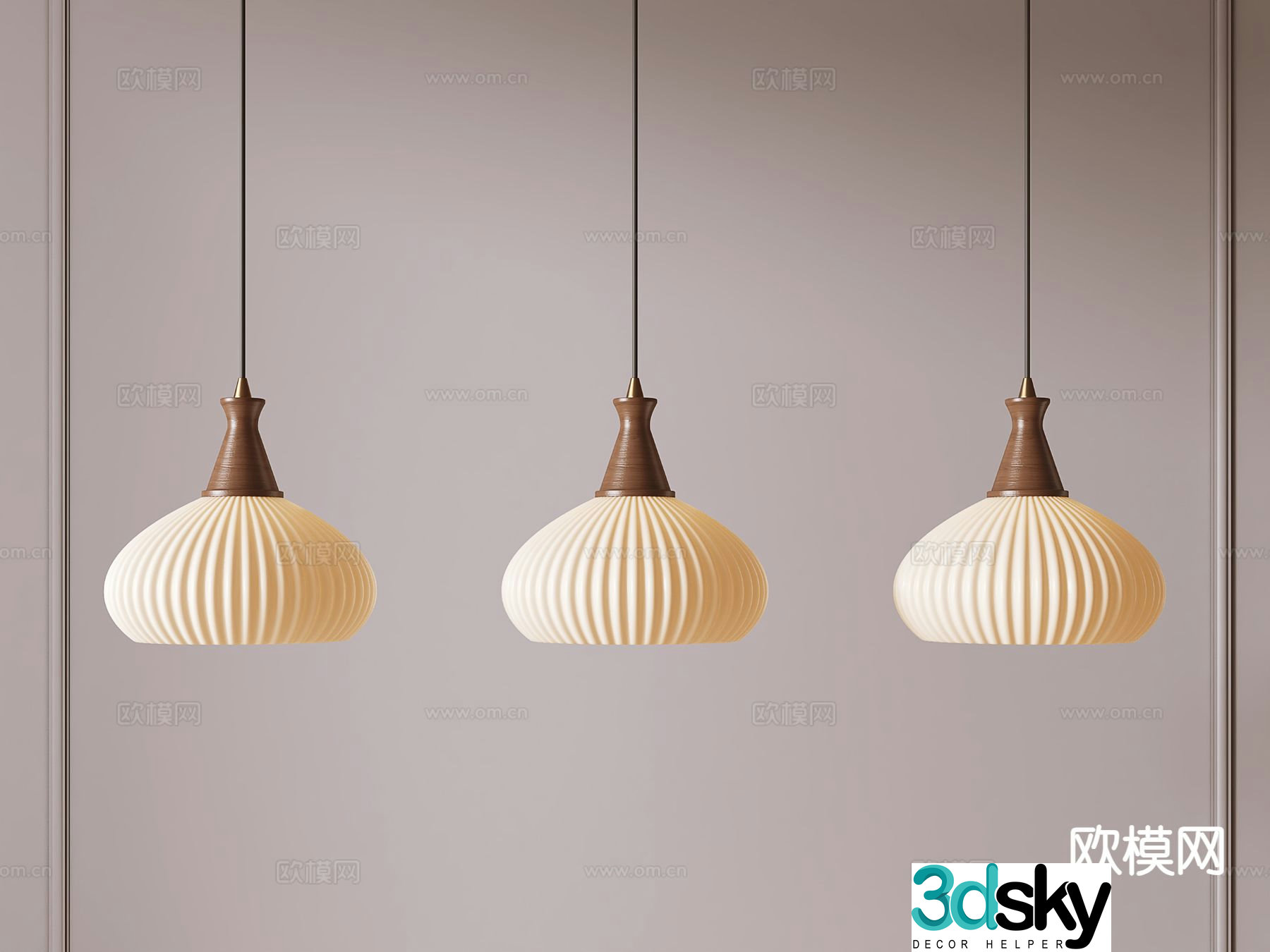American retro chandelier 3d model