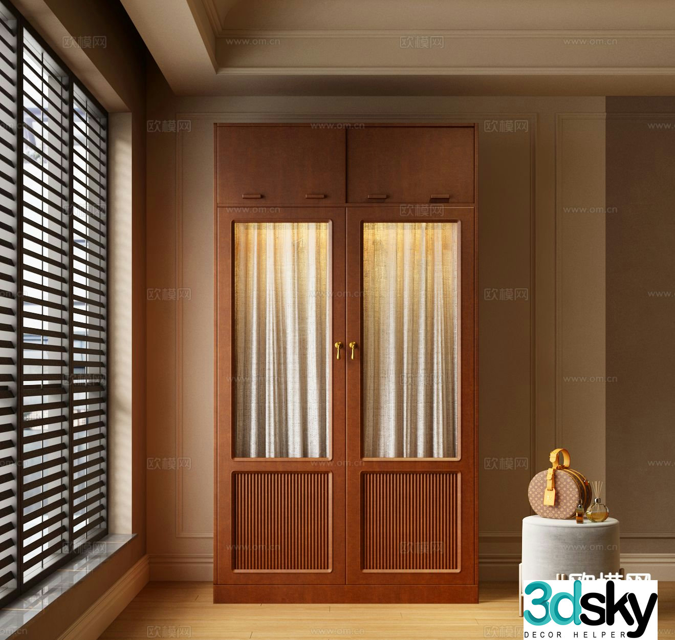 Medieval style wardrobe wardrobe 3d model