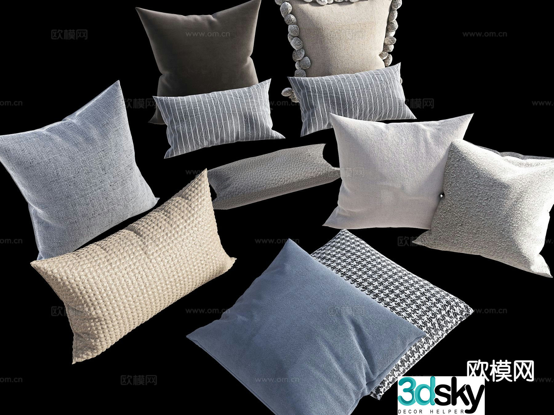 Throw pillow latex pillow pillow 3d model