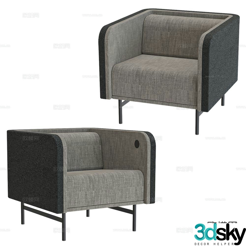 Schiavello single sofa 3d model