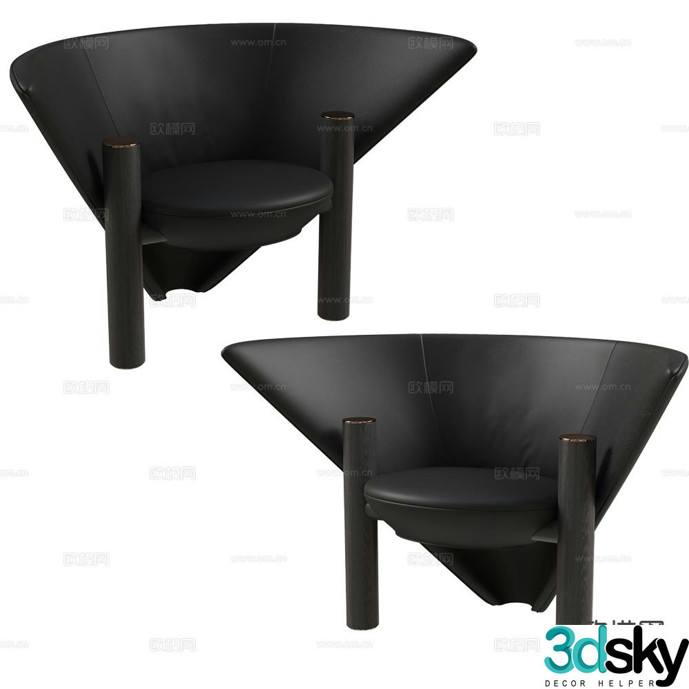 Paolo Castelli lounge chair 3d model