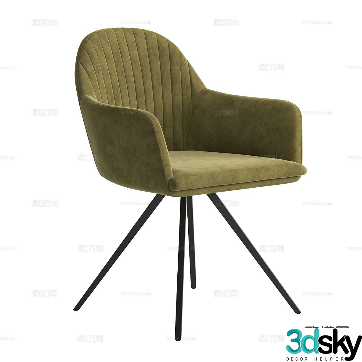 Italian chair dining chair 3d model
