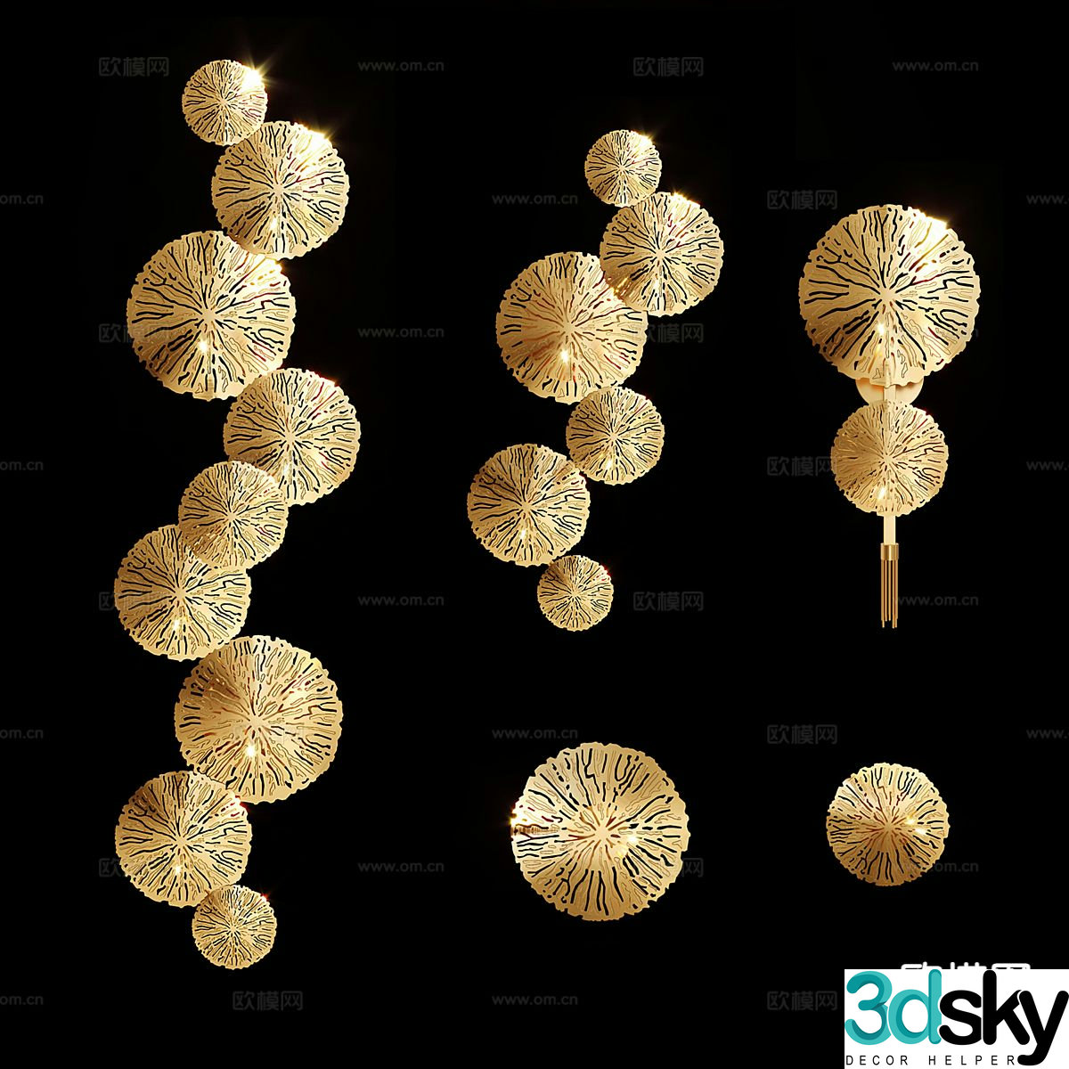 Light luxury wall lamp 3D model