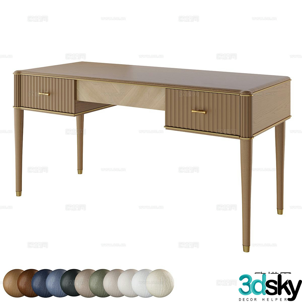 Nordic simple desk 3d model