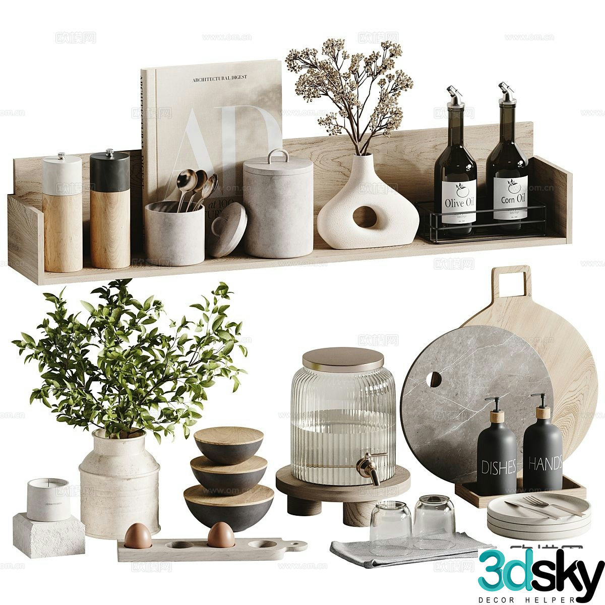 Modern decoration ornaments vase ornaments 3d model