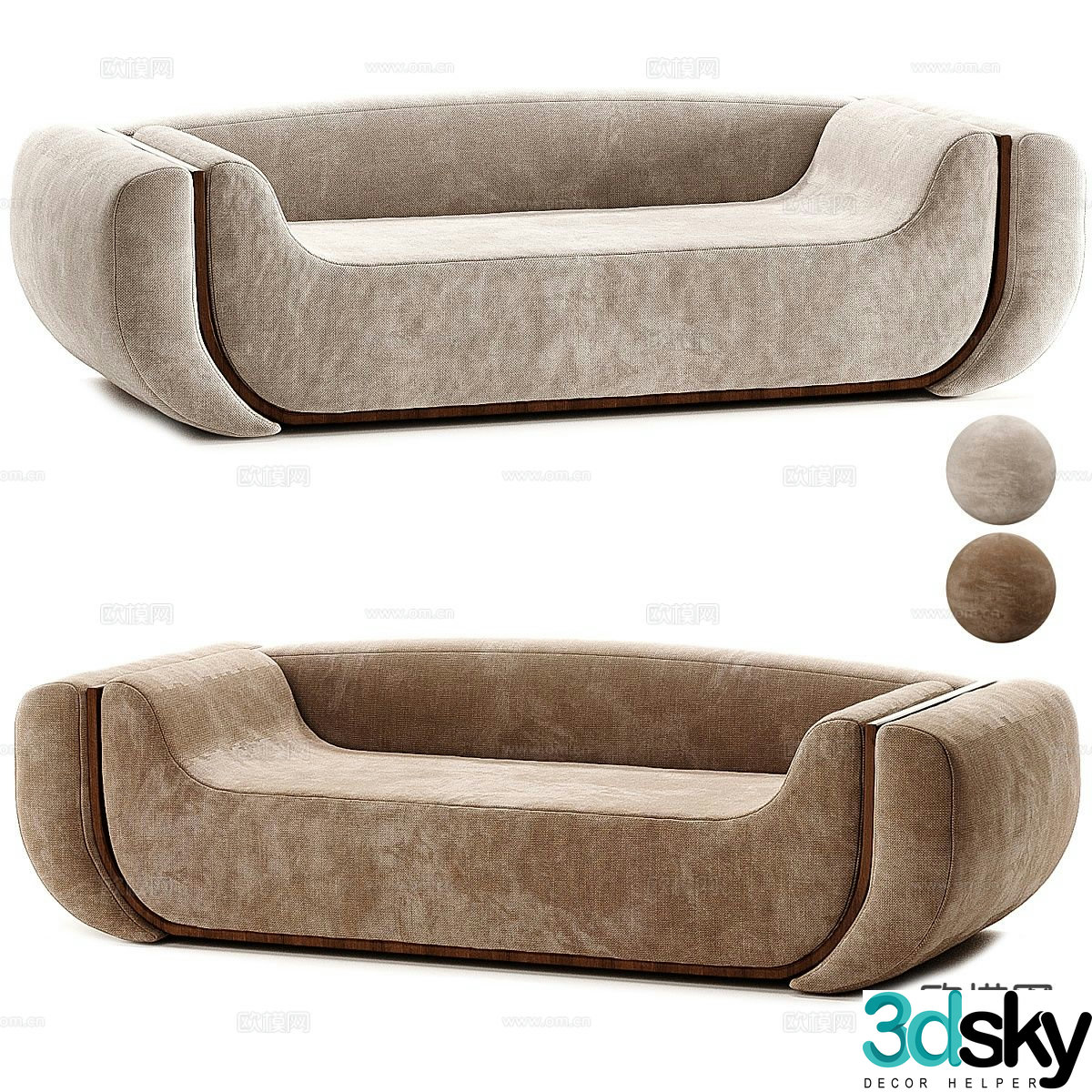 Italian love sofa 3d model