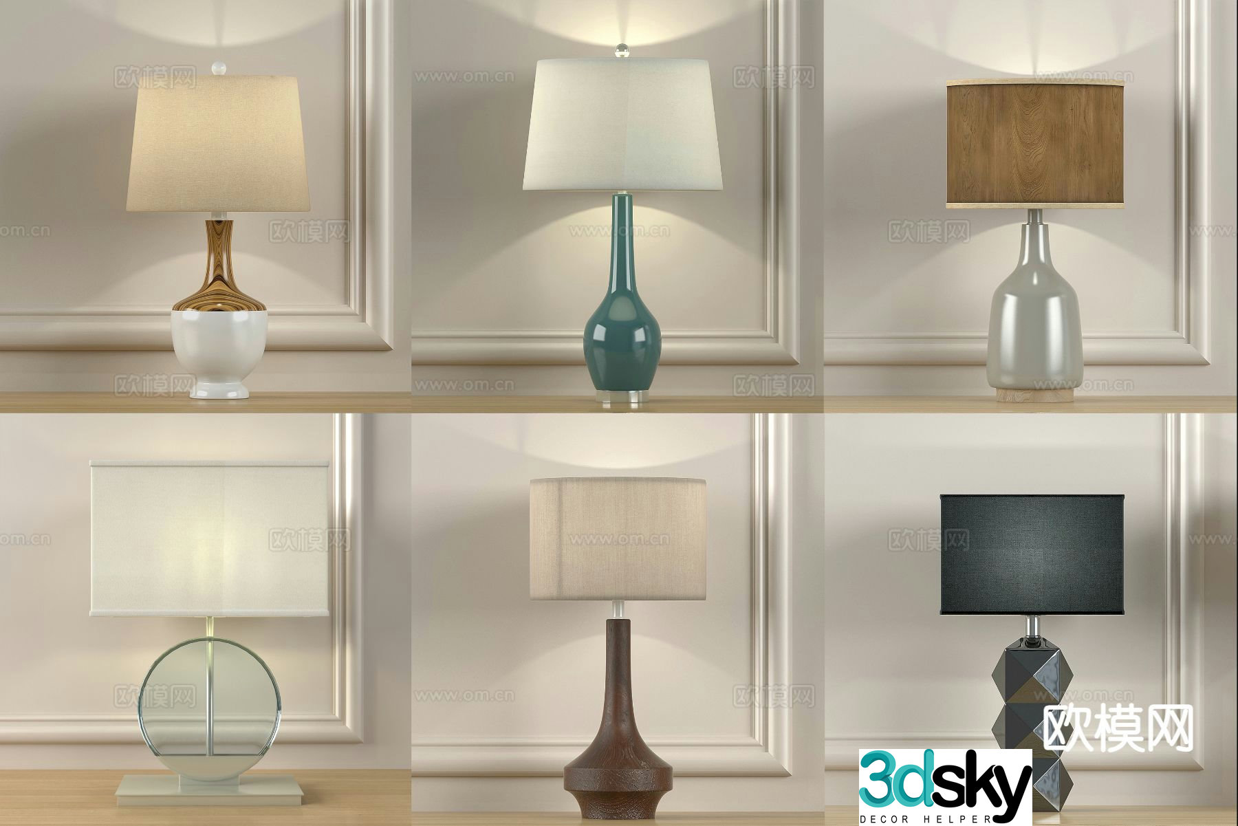 Italian table lamp 3d model